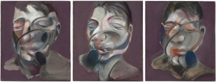 Francis Bacon, Tre studi per autoritratto (1976). Fonte: https://www.deluxeblog.it/post/13756/allasta-due-opere-di-francis-bacon-per-45-milioni-di-dollari