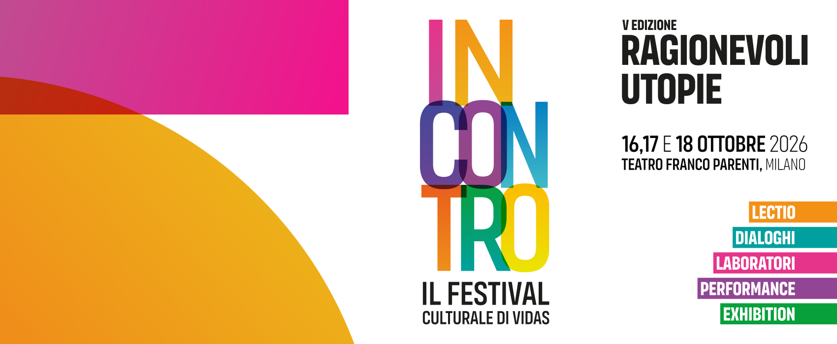 Festival INCONTRO 2026 - ragionevoli utopie - header landing